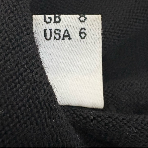 MOSCHINO Cheap and Chic Turtleneck Sweater 100% Virgin Wool Black Size 6 - Picture 5 of 14